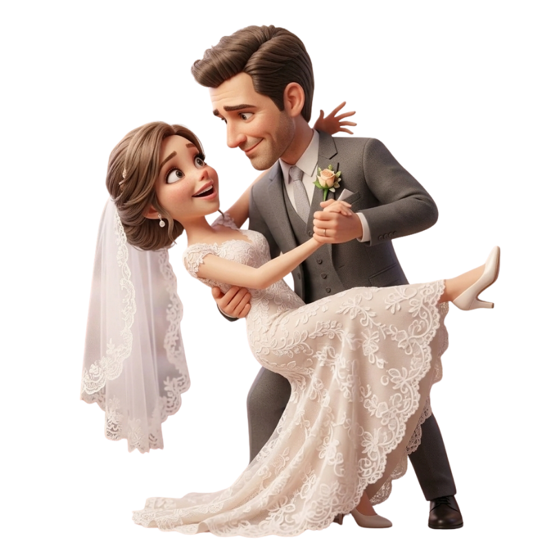 Custom Wedding Bobblehead Celebration Keepsake Gift