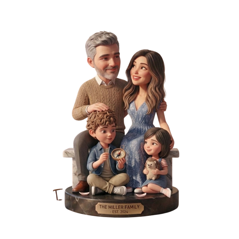 Custom Family Bobblehead Keepsake Gift Figurine