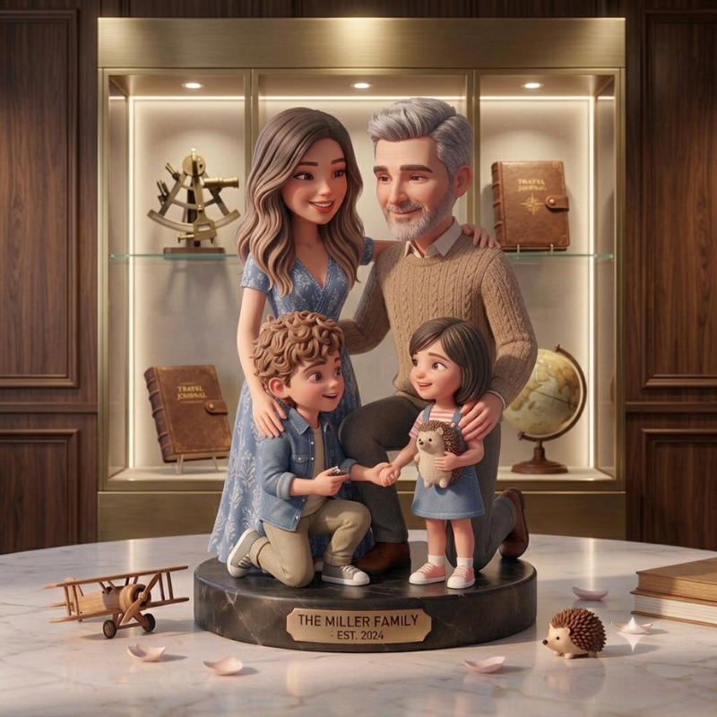 Custom Family Bobblehead Keepsake Gift Figurine
