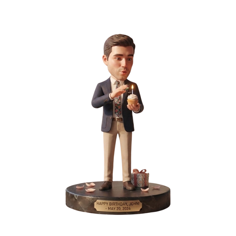 Custom Birthday Bobblehead Celebration Keepsake Gift