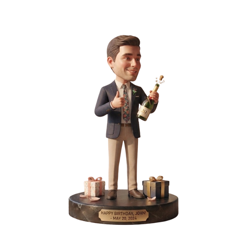 Custom Birthday Bobblehead Celebration Keepsake Gift