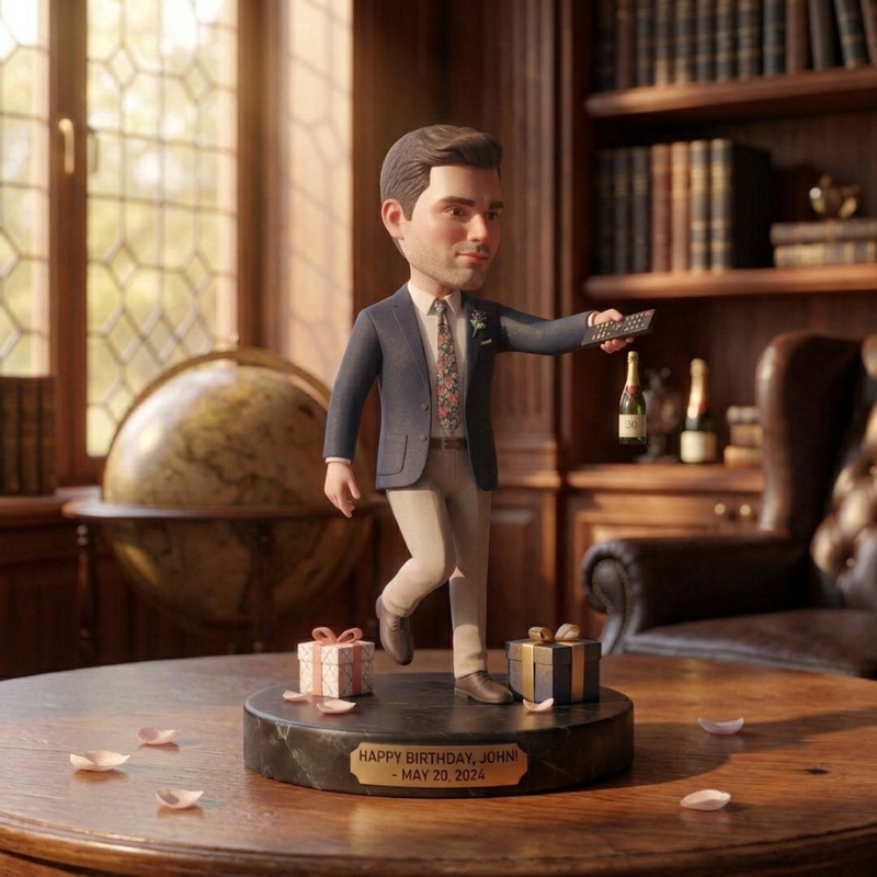 Custom Birthday Bobblehead Celebration Keepsake Gift