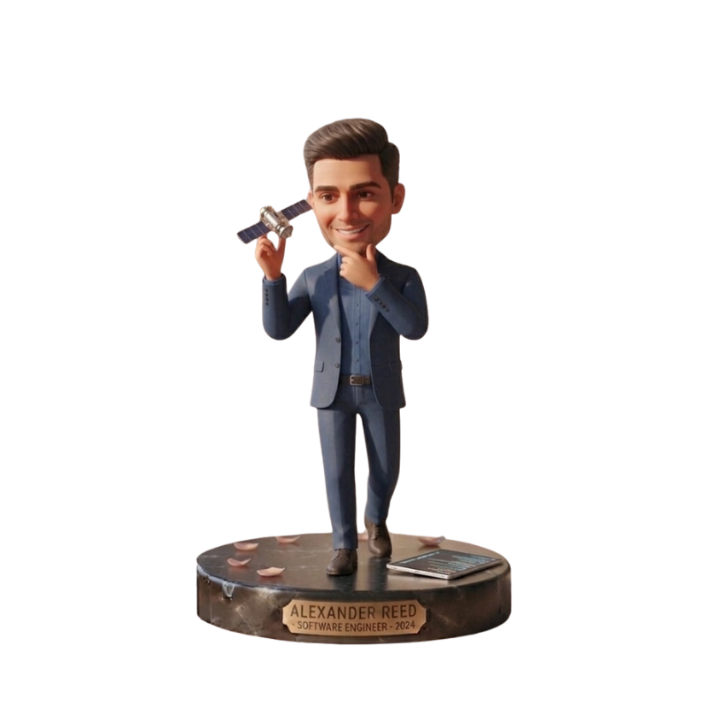 Custom Tech Innovator Bobblehead Office Figurine