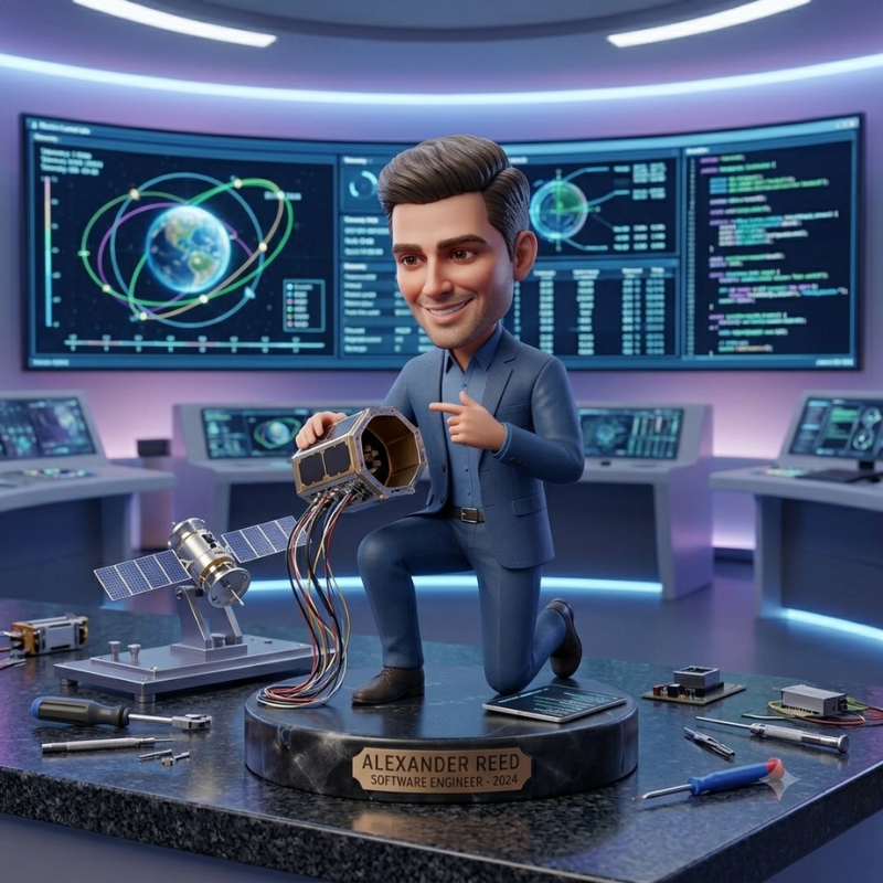 Custom Tech Innovator Bobblehead Office Figurine
