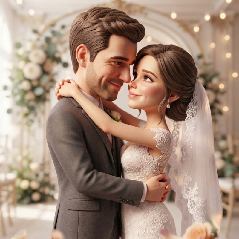 Custom Wedding Bobblehead Keepsake Gift Figurine