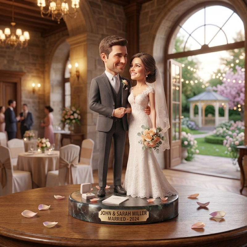Custom Wedding Bobblehead Celebration Keepsake Gift