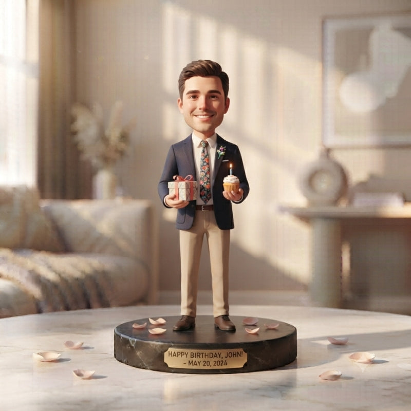 Custom Birthday Bobblehead Celebration Keepsake Gift