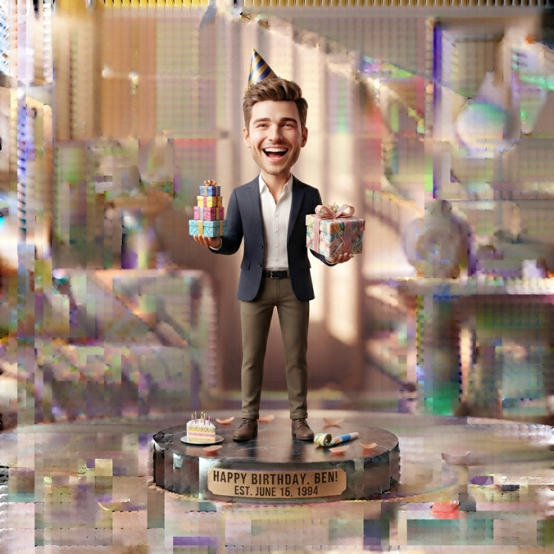 Custom Birthday Bobblehead Keepsake Gift Figurine
